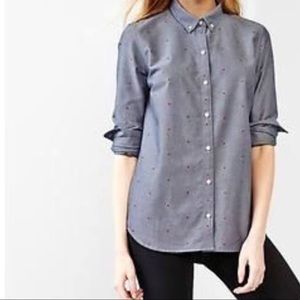 Fitted Boyfriend Button Down Shirt